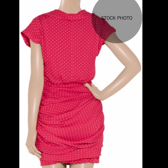 100% Silk Made In Australia Polka Dots Red Dress S - Picture 2 of 4